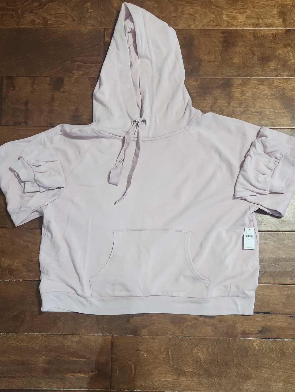 GAP NWT Long Sleeve Hooded Pullover Top - Light Pink Size XXL